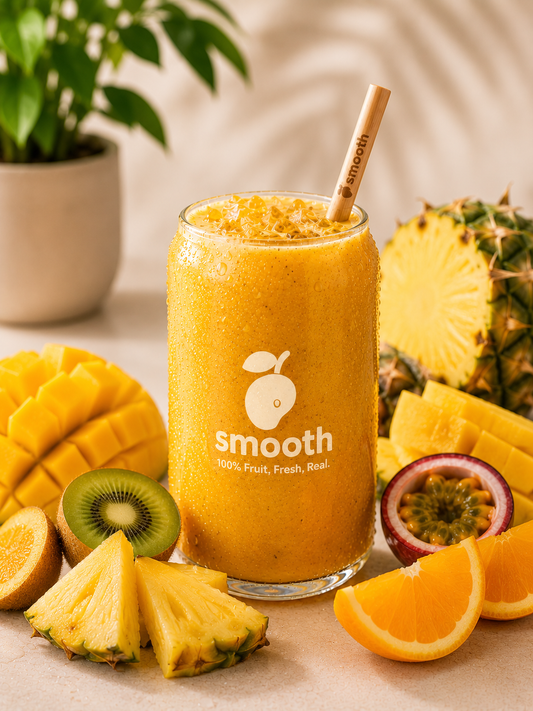 Tropikal Mix Smoothie mit Ananas, Mango und Kiwi